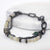 alternative fashion, bohemian bead bracelet, dark silver linkk bracelet with opal , handmade by roff jewelry