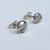 rustic silver earrings, rough silver texture, silver post earrings, handmade by roff jewellery
