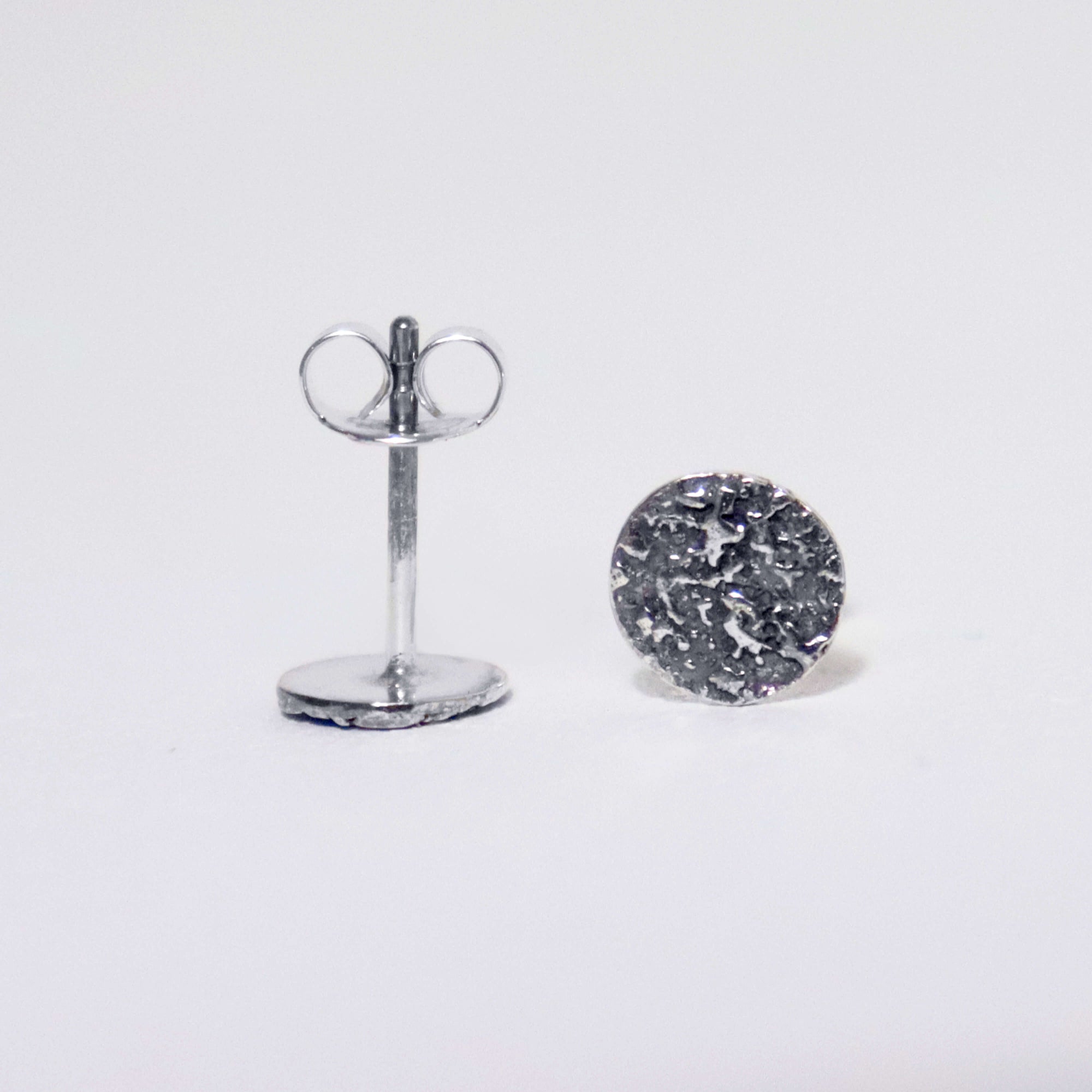 Silver stardust stud earrings – Sterling silver