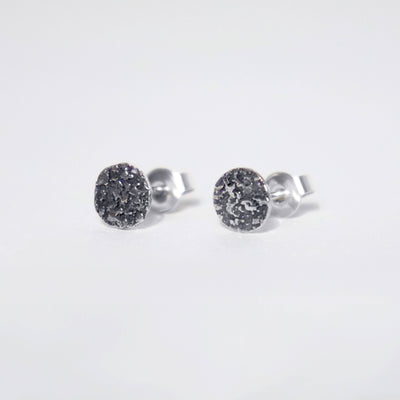 Silver stardust stud earrings – Sterling silver