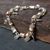 skull and bone jewelry, handmade silver bracelet, ooak by roff
