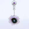 artisan made earring, rough amethyst jewelry, amethyst dangle earrings by roffjewellery.com