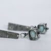 unusual earrings, handcrafted by roffjewellery.com. Drop earrings with blue gemstones in sterling silver