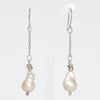 keisha pearl earrings, baroque pearl earrings by roff jewellery