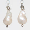 handmade silver drop earrings with keisha pearl by roffjewellery.com