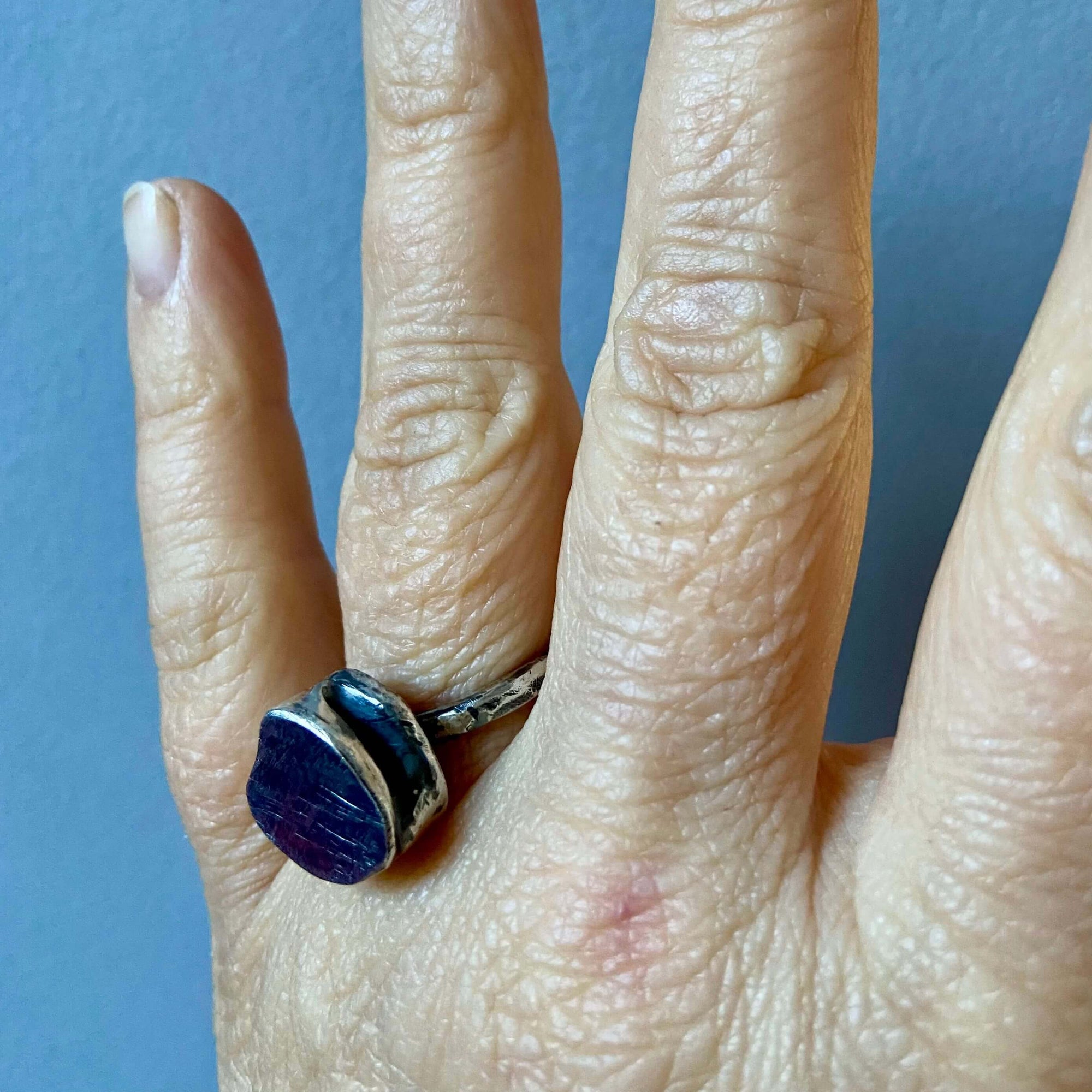 Silver art jewelry, handmade silver ring by roff jewellery