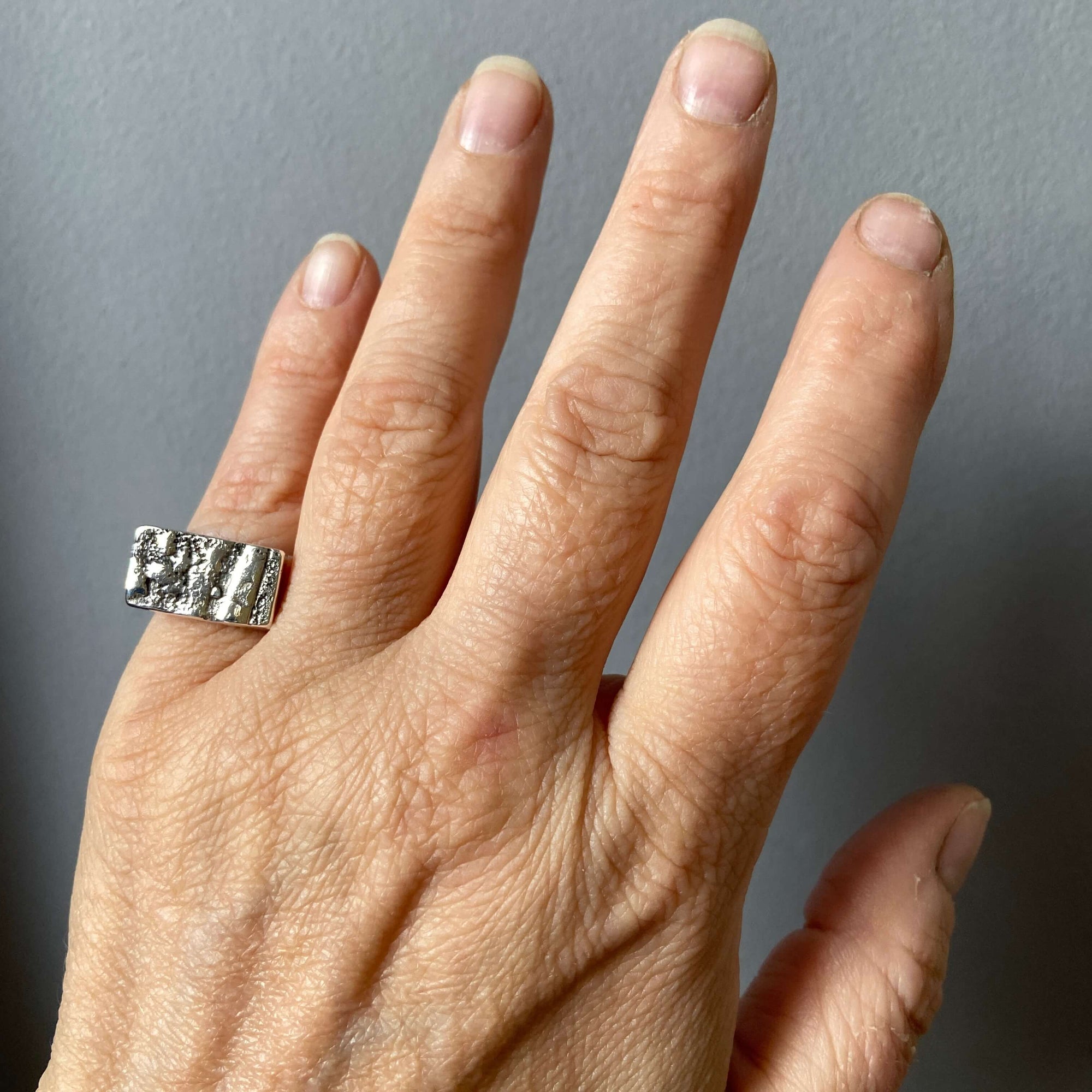 small size signet ring for women, pink ring, durable jewelry, badass ring handmade by roff jewellery