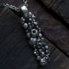 silver bubble necklace, silver granules, rough necklace, handmade by roffjewellery.com