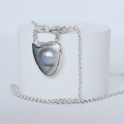 elegant single pearl necklace, lustrous handmade pearl necklace by roff jewellery