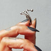 silver ring, unisex, artisanmade of three silver wires soldered together, by roffjewellery.com