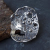 xl silver ring with rough texture. sculptural ring, hand crafted jewelry by roffjewellery.com