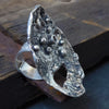wabi sabi jewelry, big silver ring with rough texture, organic statement ring, handmade by roff