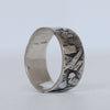 reticulated silver ring, organic texture, rustic mens ring, oxidized silver, artisan made by roff