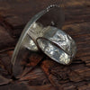 rough silver texture in a boho style statement ring in 925 sterling, handmade, signed roff jewellery