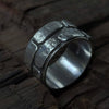 brick and mortar jewelry ring, handcrafted silver ring, unisex, by roff jewellery