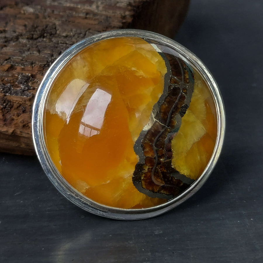 simbircite ring for men and women, adjustable size, handmade in the netherlands by roff jewellery