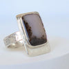 elegant moss agate ring perfect for every day wear, handmade ring by roff