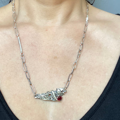 Red garnet necklace
