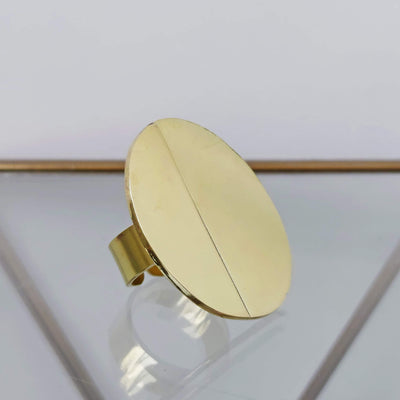 chunky ring, adjustable brass ring, handmade by roffjewellery.com